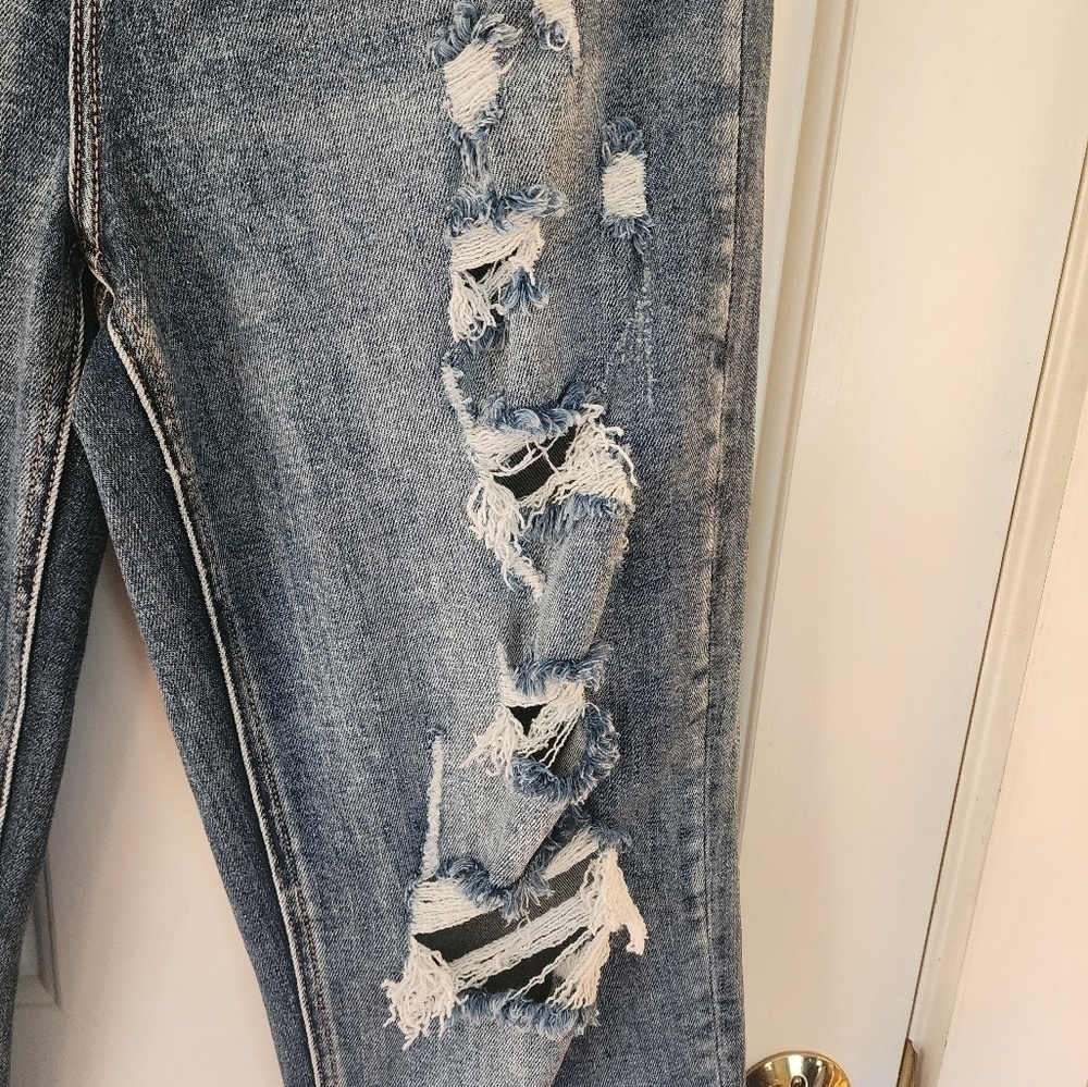 Risen high rise distressed girlfriend jeans  size 9/29 - Picture 5 of 14